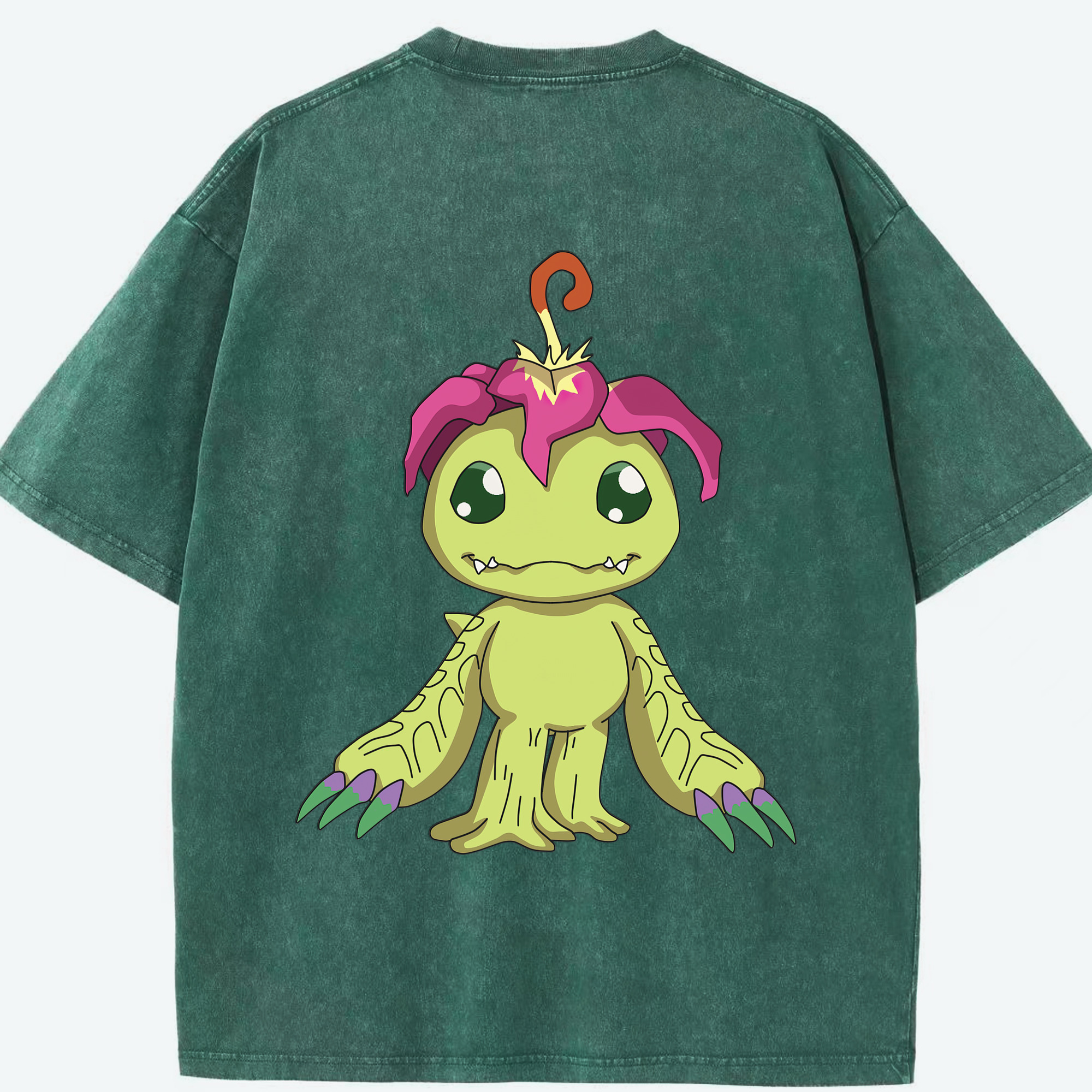 （画像用） Digimon デジタルモンスター/デジモン 綿100% ヴィンテージ風 半袖Tシャツ（背面プリント）